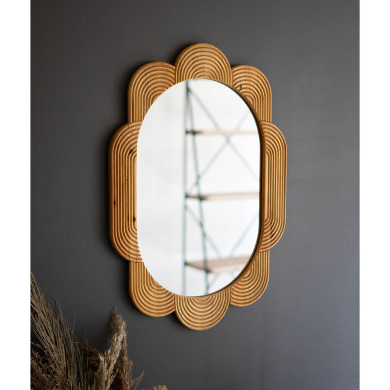 Ruta Wood Scalloped Wall Mirror Joss & Main